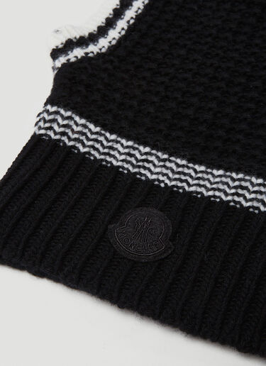 Moncler Stripe Knit Balaclava Black mon0249030