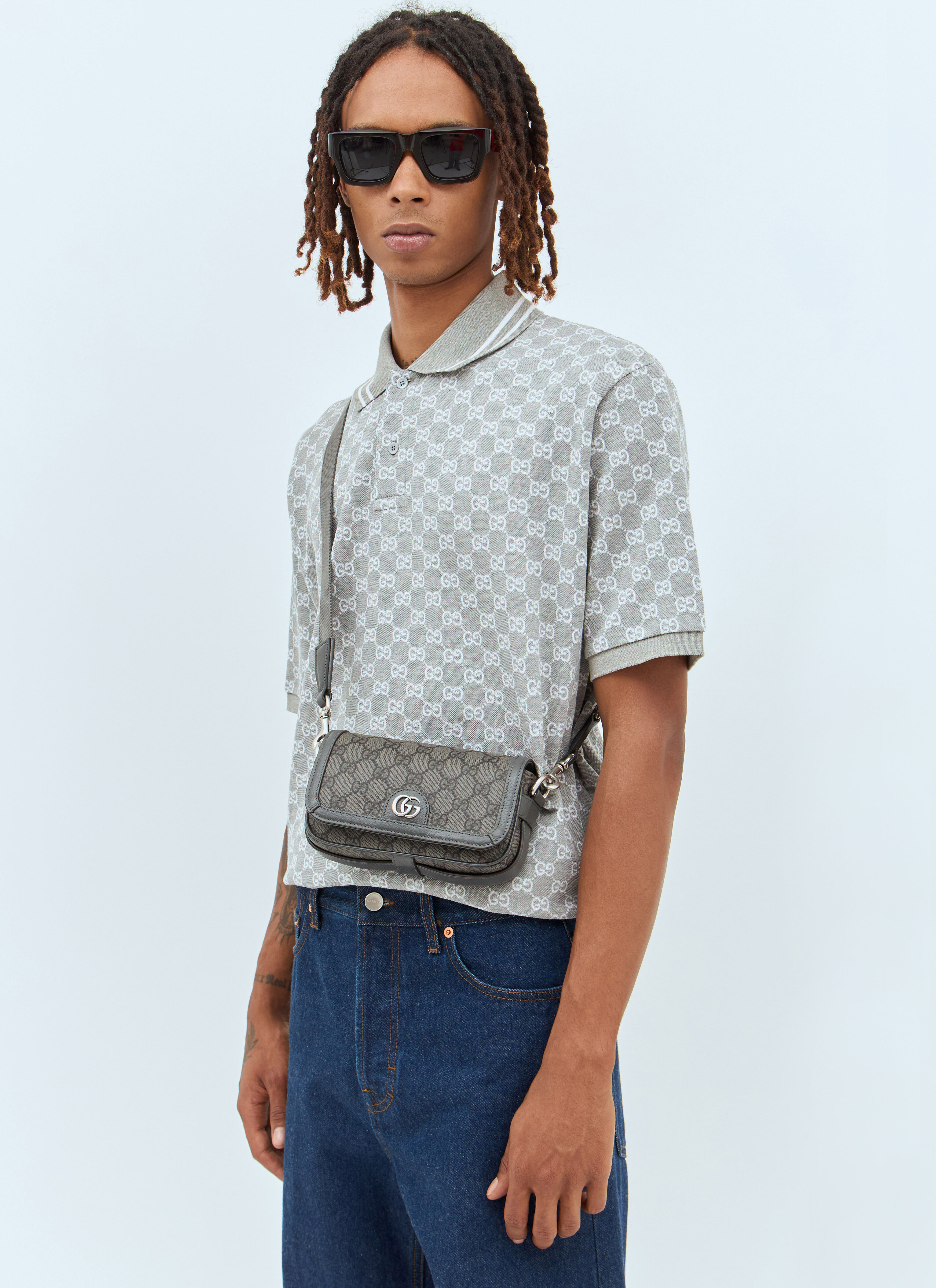 Gucci メンズ オフィディア スーパーミニショルダーバッグ の グレー | LN-CC®