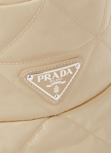 Prada Quilted Logo Bucket Hat Beige pra0254037