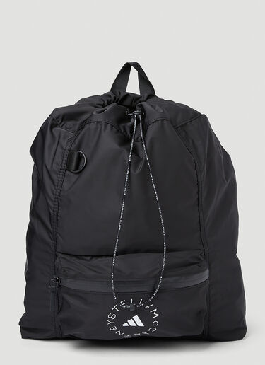 adidas by Stella McCartney 로고 프린트 백팩 블랙 asm0251037