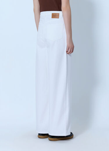 LN-CC® - GANNI: White Denim Lari Jeans - White GANNI White Denim Lari Jeans White gan0265014
