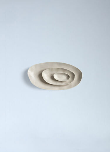 101 Copenhagen Native Set Of Three Oval Trays Cream wps0691745