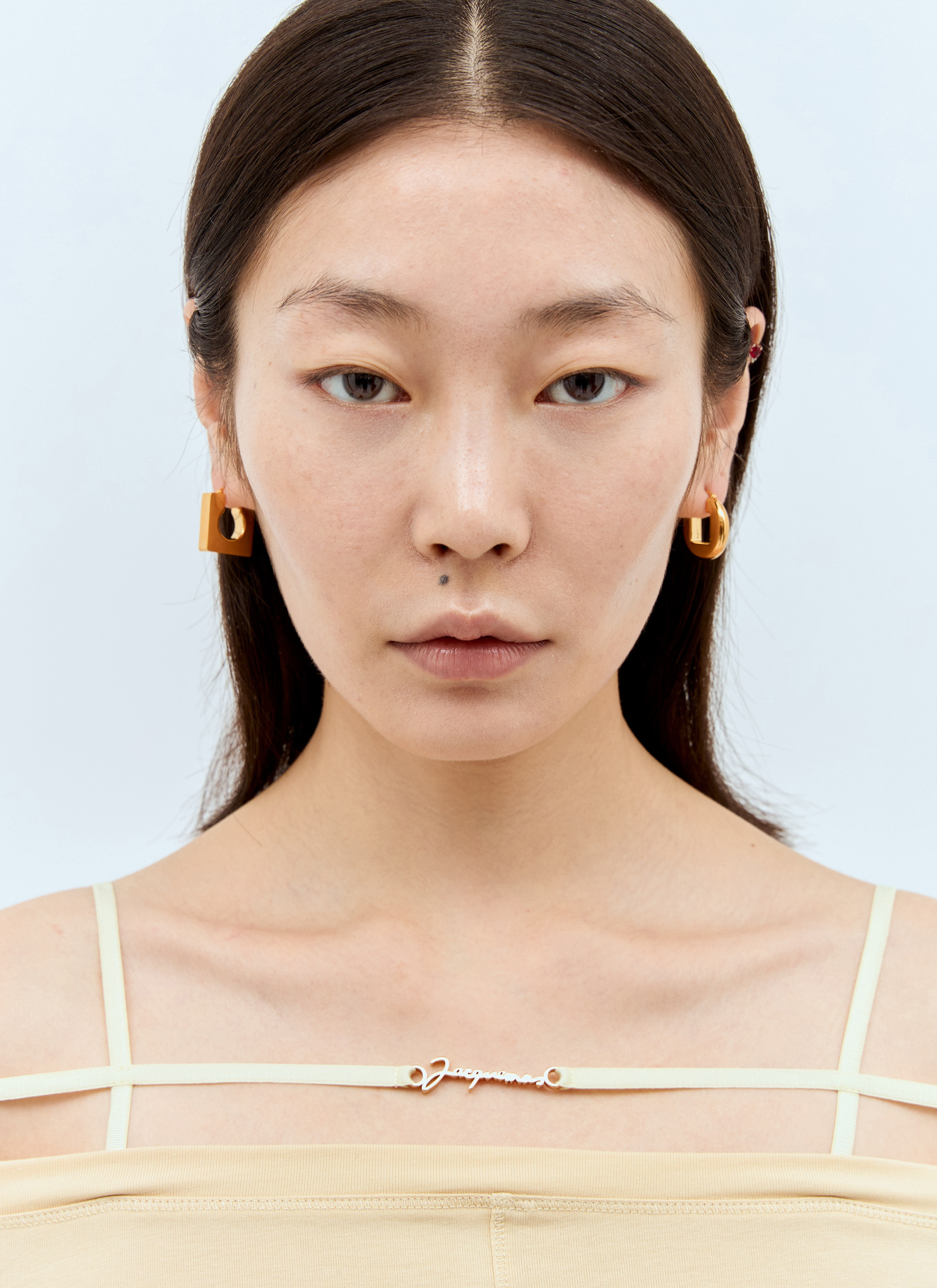 Jacquemus Les Boucles Rond Carré ピアス | ゴールドトーン | FARFETCH JP