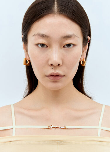 Jacquemus Les Boucles Rond Carre 耳环 金色 jac0258030