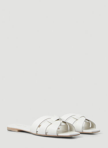 Saint Laurent Tribute Sandals Ivory sla0249104