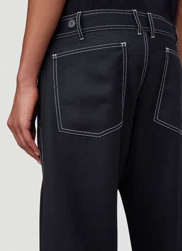 Contrast-Stitch Pants Comme des Garcons SHIRT Contrast-Stitch Pants Black cdg0140001