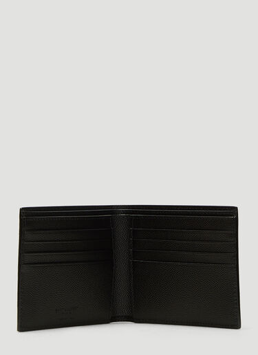 Saint Laurent Foil Stamped Bi-Wallet Black sla0138023