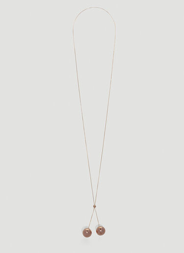 Bottega Veneta Sphere Drop Necklace Gold bov0241063