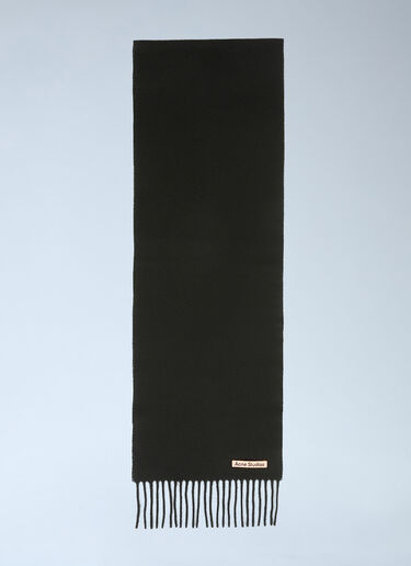LN-CC® - Acne Studios: 细长围巾 - 黑色 Acne Studios 细长围巾 黑色 acn0253051