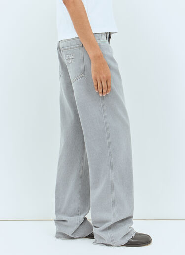 Miu Miu Faded Jeans Grey miu0258063