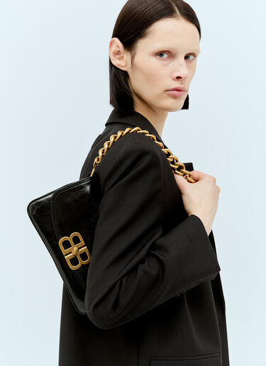 Balenciaga BB 소프트 스몰 플랩 숄더백 블랙 bal0256026