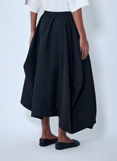 Y-3 Asymmetric Gathered Midi Skirt Black yyy0264002