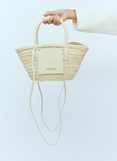 Jacquemus Le Petit Panier Soli Tote Bag Ivory jac0254089