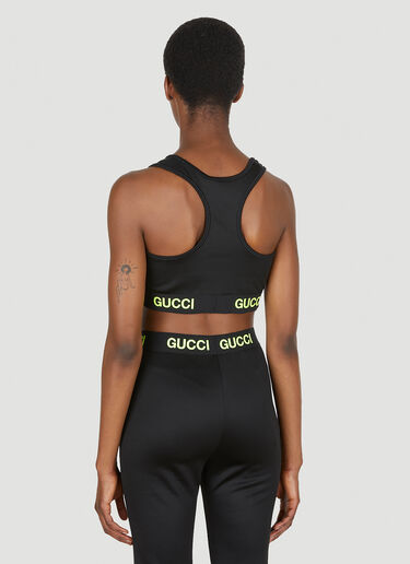 Gucci Logo Jacquard Crop Top Black guc0250015