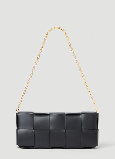Bottega Veneta Baguette Pochette On Chain Leather Shoulder Bag in White