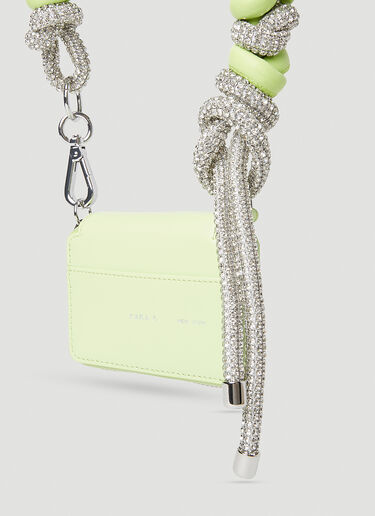 KARA Crystal Cord Chain Wallet Green kar0252003