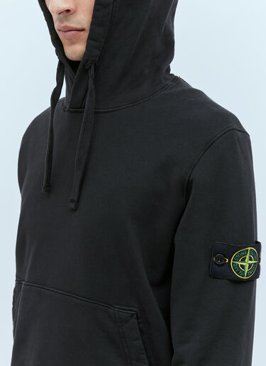 Hooded Compass Patch Sweatshirt Stone Island Hooded Compass Patch Sweatshirt Black sto0154049