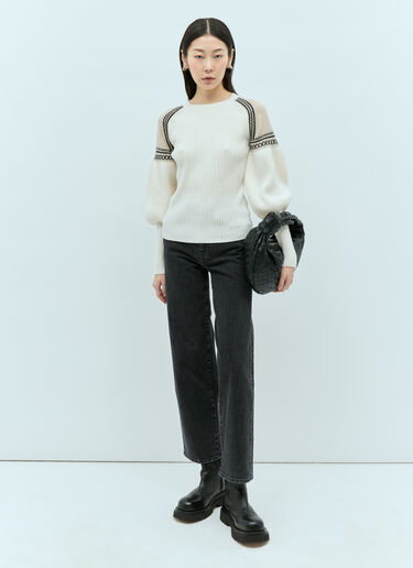 Max Mara Feminine Wool And Cashmere Sweater White max0255013