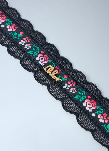 LN-CC® - Chloé: Folk Floral-Motif Necklace - Black Chloé Folk Floral-Motif Necklace Black chl0266031
