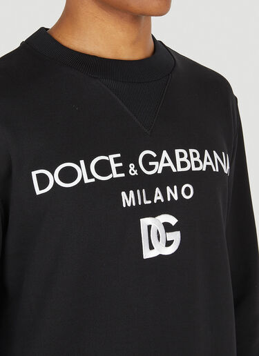 Dolce & Gabbana 刺绣徽标运动衫 黑 dol0148005