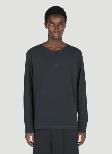 MM6 Maison Margiela リブロングスリーブTシャツ グレー mmm0153011