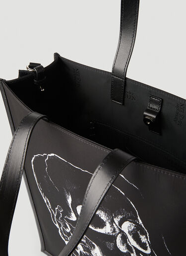 Alexander McQueen Skull Leather Tote Bag Black amq0148041