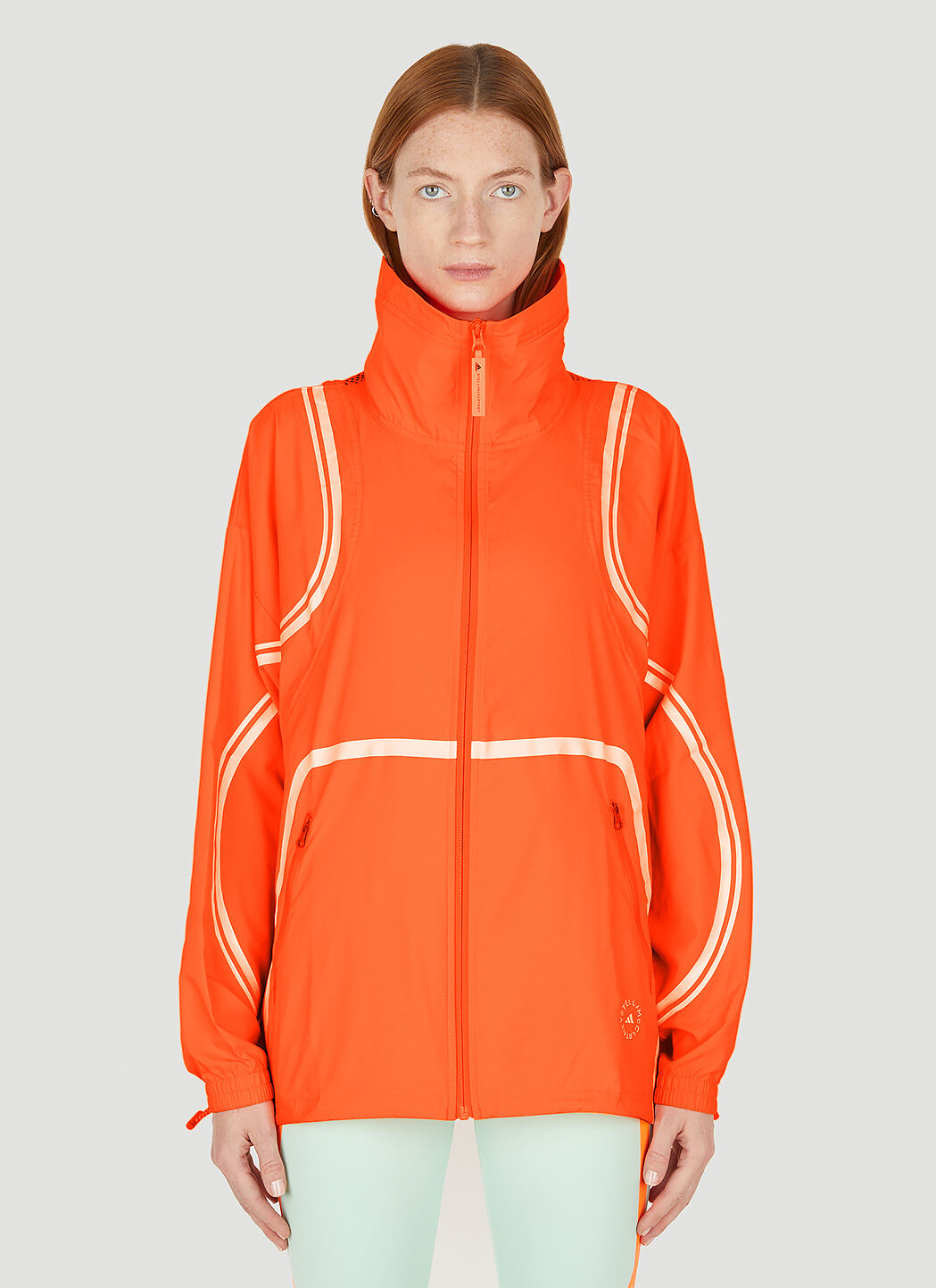 Adidas stella mccartney orange jacket online