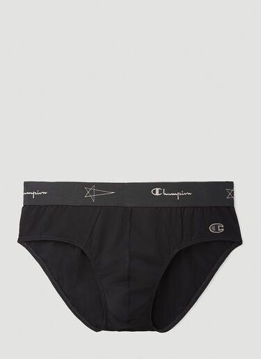 Rick Owens x Champion Men's Logo Briefs in Black