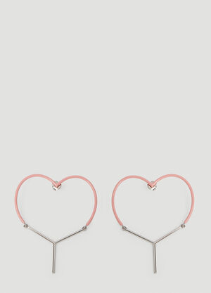 Saint Laurent Y Heart Earrings Gold sla0254072