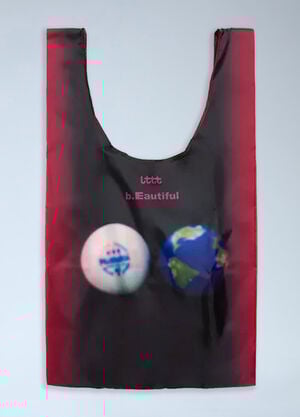 b.Eautiful x LTTT XL Globe Reusable Tote Bag Black bea0363012