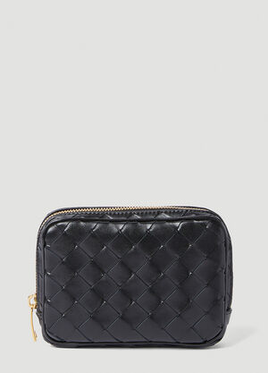 Bottega Veneta Teen Intrecciato Zip Pouch Black bov0260027