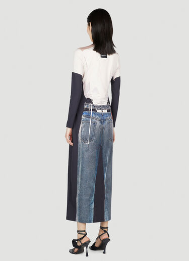 Trompe L'Oeil Belt Denim Print Dress Y/Project x Jean Paul Gaultier Trompe L'Oeil Belt Denim Print Dress Black jpg0252011