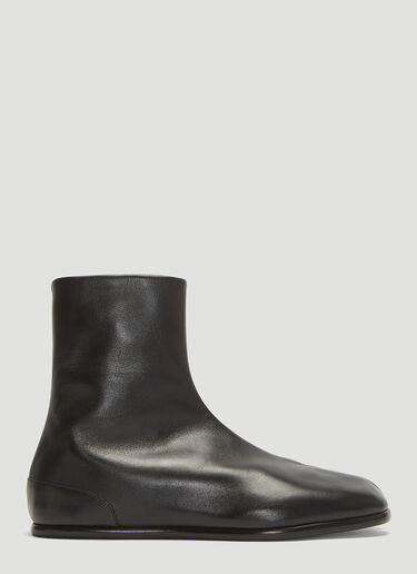 Maison Margiela Tabi Flat Ankle Boots Black mla0135002