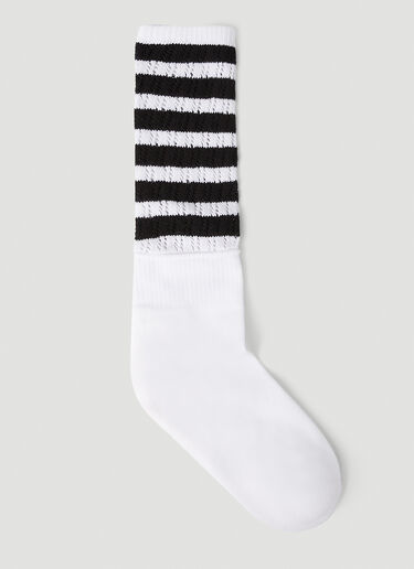 Gucci Striped Logo Socks White guc0252036