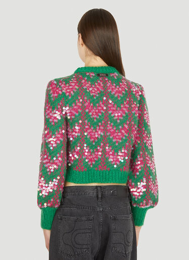 Gucci 셰브런 시퀸 스웨터 그린 guc0251034