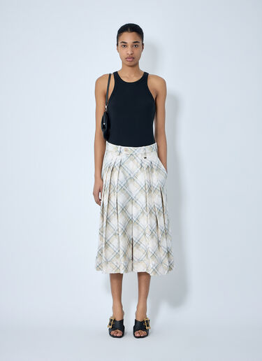 Vivienne Westwood Pleated Midi Skirt Beige vvw0264004