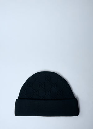 Gucci GG Wool-Blend Beanie Black guc0159079