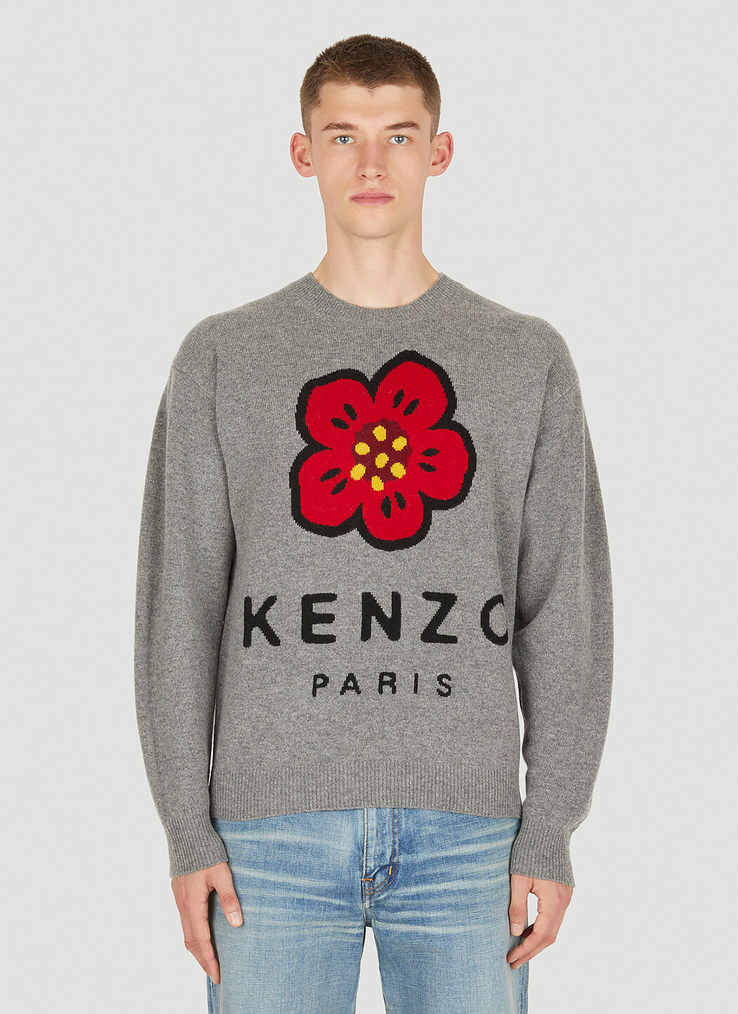 Kenzo Boke Flower Sweater in Grey LN CC