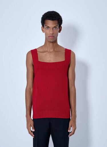LN-CC® - Prada: Shetland Wool Tank Top - Red Prada Shetland Wool Tank Top Red pra0166211