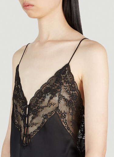 Saint Laurent Lace Camisole Top Black sla0251004