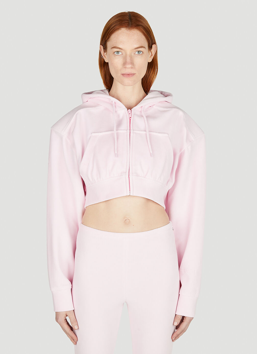 Cropped hooded jumper deals