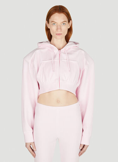 Alexander Wang Cropped Hooded Sweatshirt Pink awg0251011
