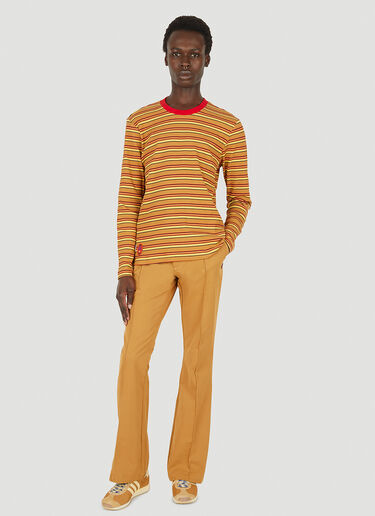 adidas by Wales Bonner Striped Long Sleeve T-Shirt Orange awb0348007