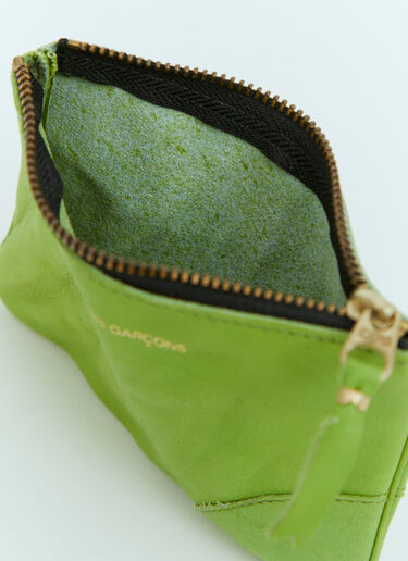 Comme des Garçons Wallet Washed Leather Pouch Green cdw0354004