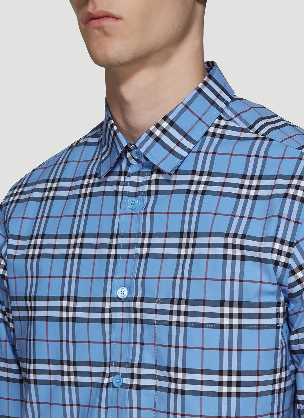 Mens burberry shirt shop blue