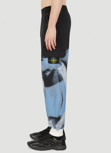 Graphic Print Track Pants Stone Island Graphic Print Track Pants Black sto0150031