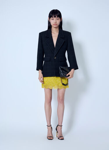 LN-CC® - Saint Laurent: Single-Breasted Jacket in Tweed - Black Saint Laurent Single-Breasted Jacket in Tweed Black sla0265023