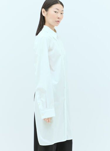 Open-Rear Poplin Shirt Dries Van Noten Open-Rear Poplin Shirt White dvn0256013