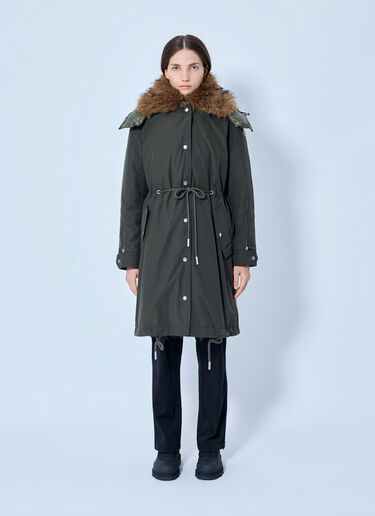 LN-CC® - Moncler: Halicte Long Parka - Dark Green Moncler Halicte Long Parka Dark Green mon0266016