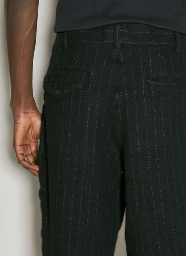 Comme des Garçons Homme Plus Lame Pinstripe Pants Black hpl0154008